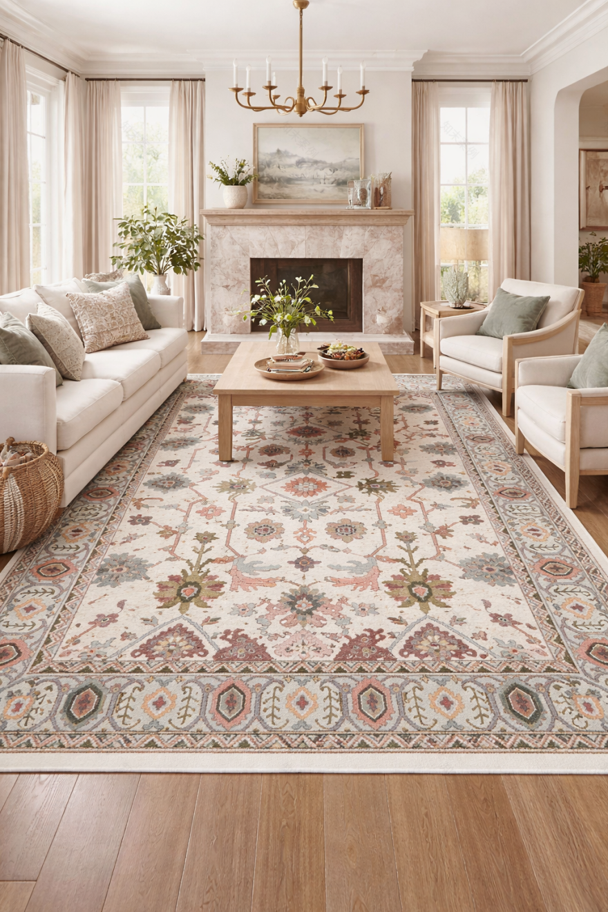 Hand-Knotted Wool Rug Craftsmanship-1