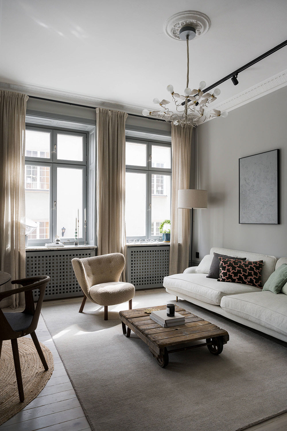 瑞典灰色与米色公寓,尽显北欧设计之美-2