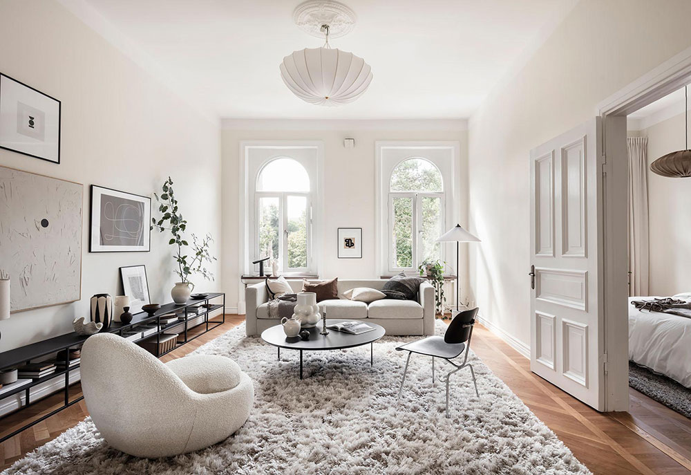 哥德堡优雅公寓,极简设计突显百年建筑之美-6