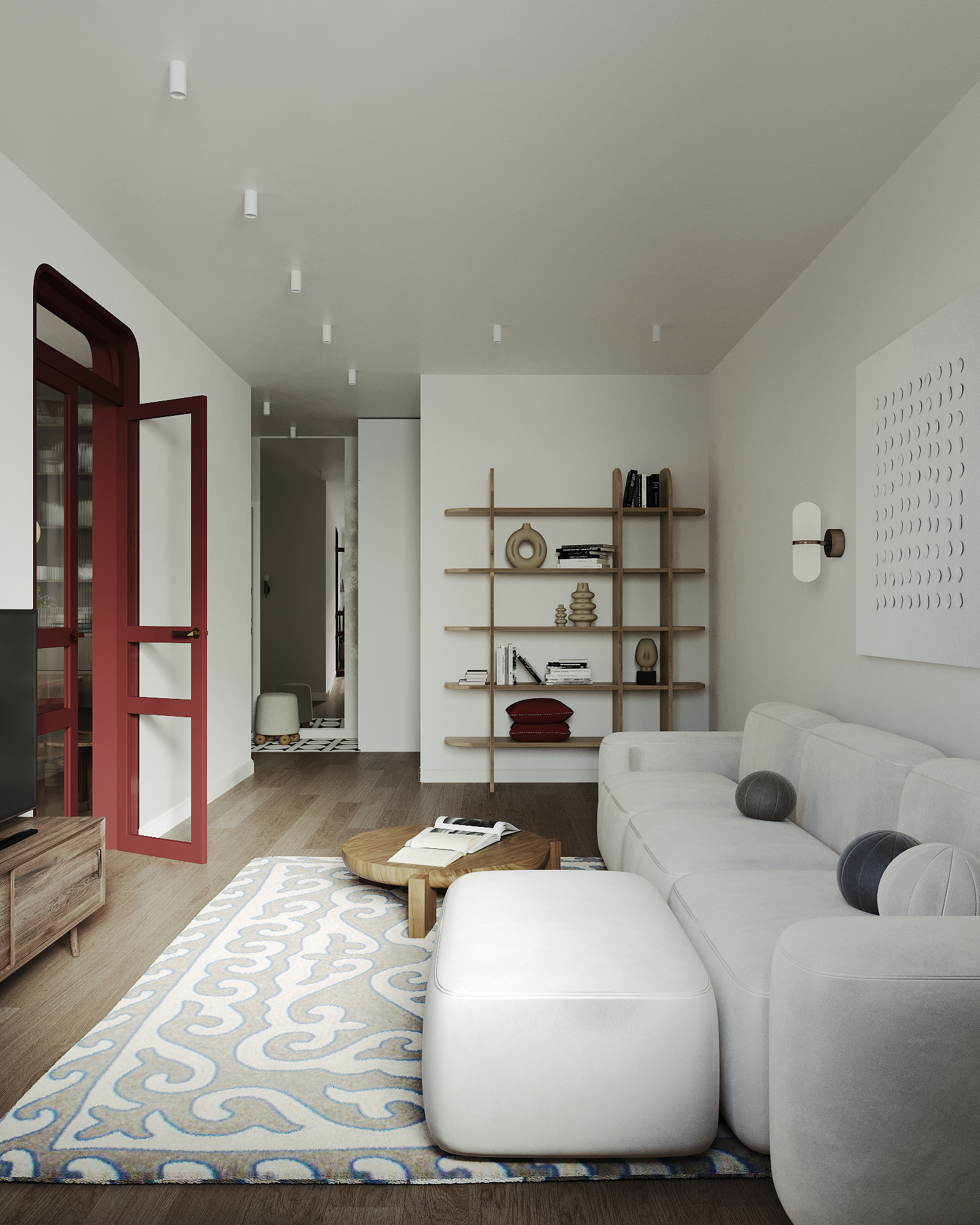 哈萨克斯坦阿拉木图浅色木质厨房公寓丨La home bureau-11