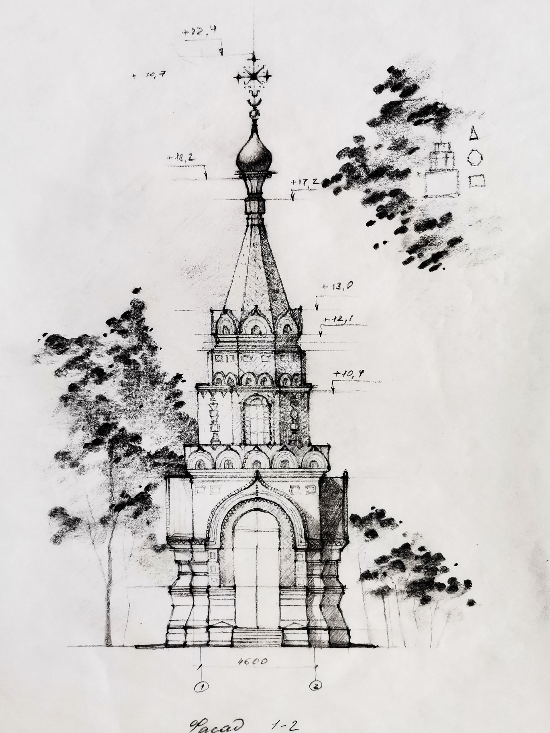 前基列耶沃庄园东正教小教堂建设及领地改善项目丨俄罗斯莫斯科丨莫斯科建筑学院“教堂建筑”教研室-16
