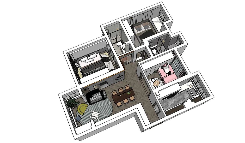 《小欢喜》苏州 110 平米三代同堂的温馨空间设计-44