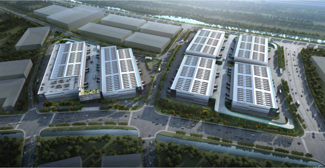 “零碳绿园”刷新进度条！中建八局这个物流枢纽工程全面封顶-9