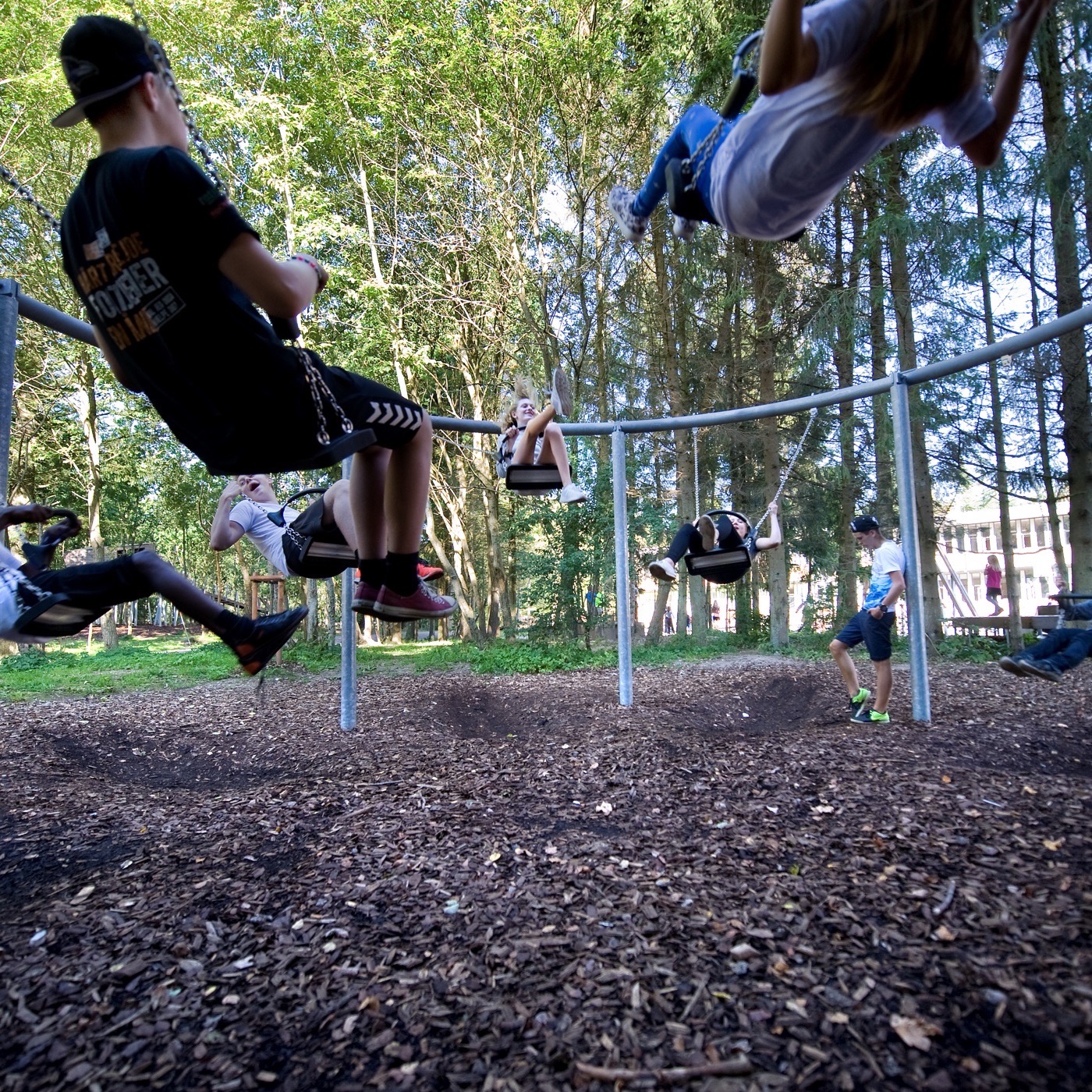 活力校园森林里的运动环丨丹麦丨VEGA landskab-18