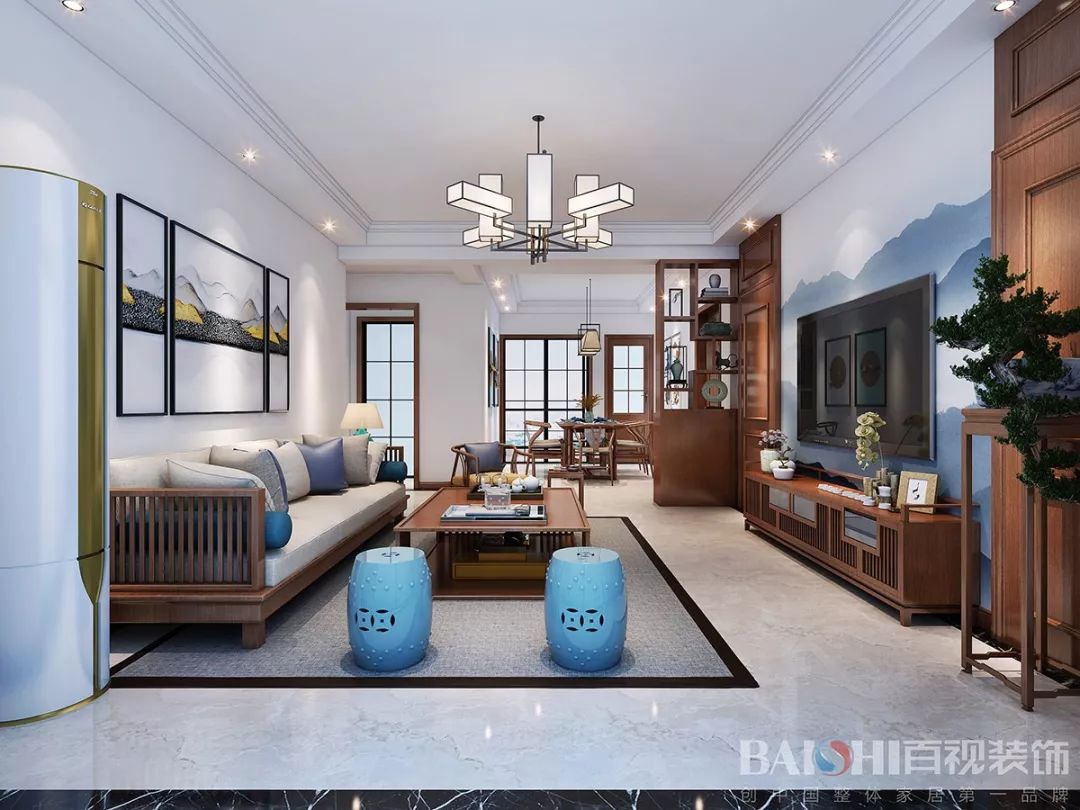 百视设计案例 | 荣盛华府中式/北欧风格的家-20