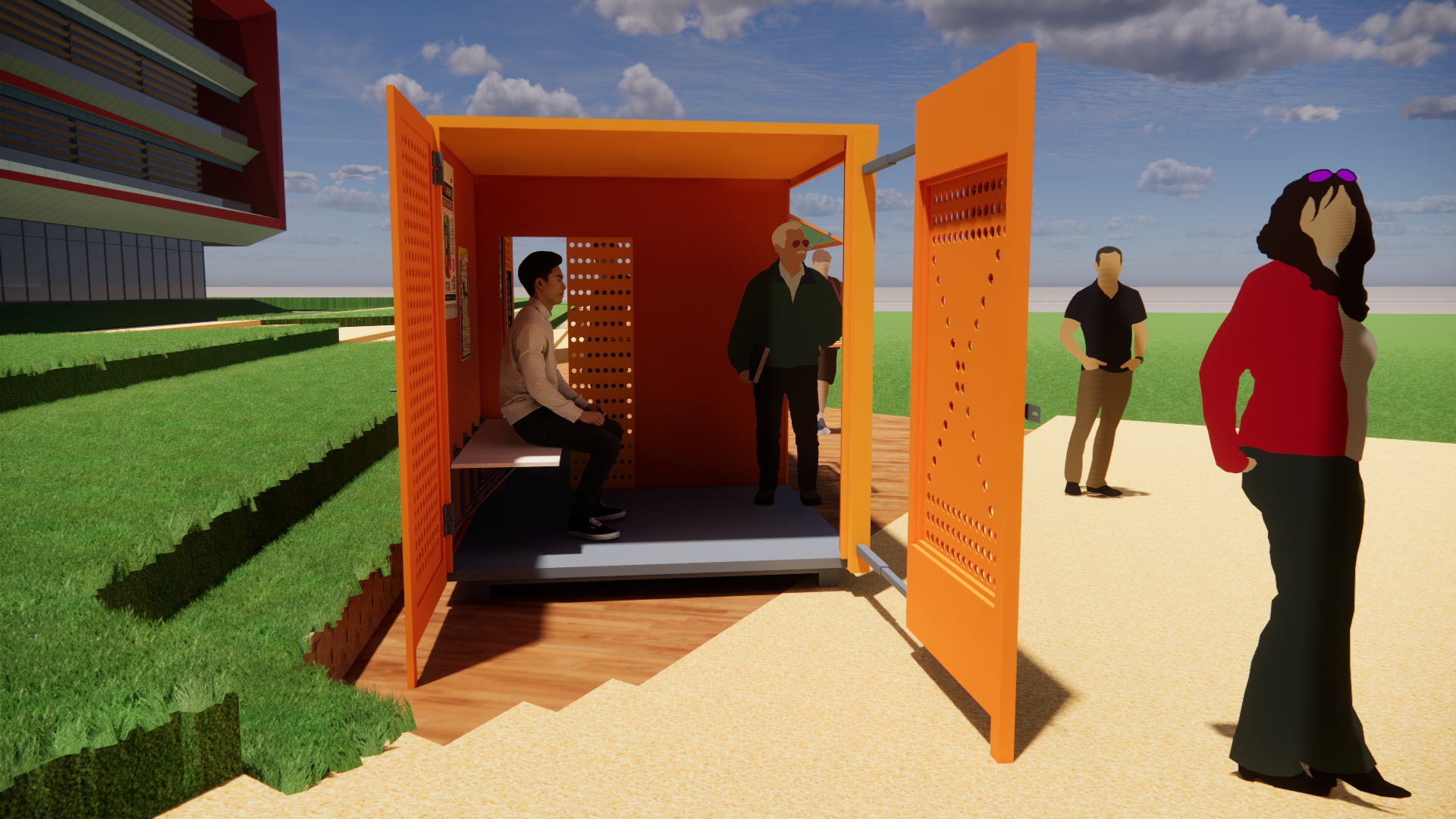 可移动展厅校园公共空间设计-19