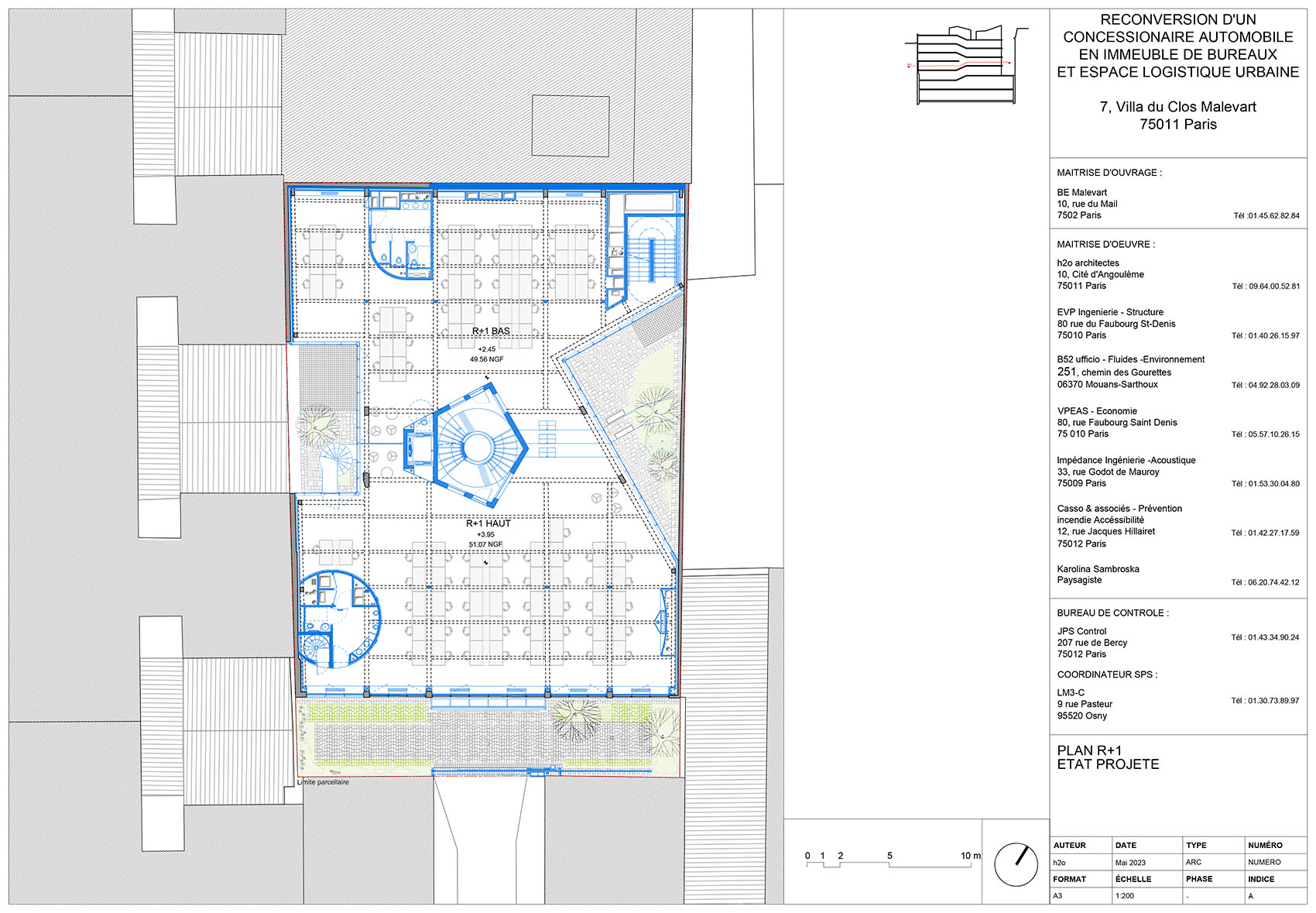 ClosdeMalevart 大楼改造丨法国巴黎丨h2o architectes-45