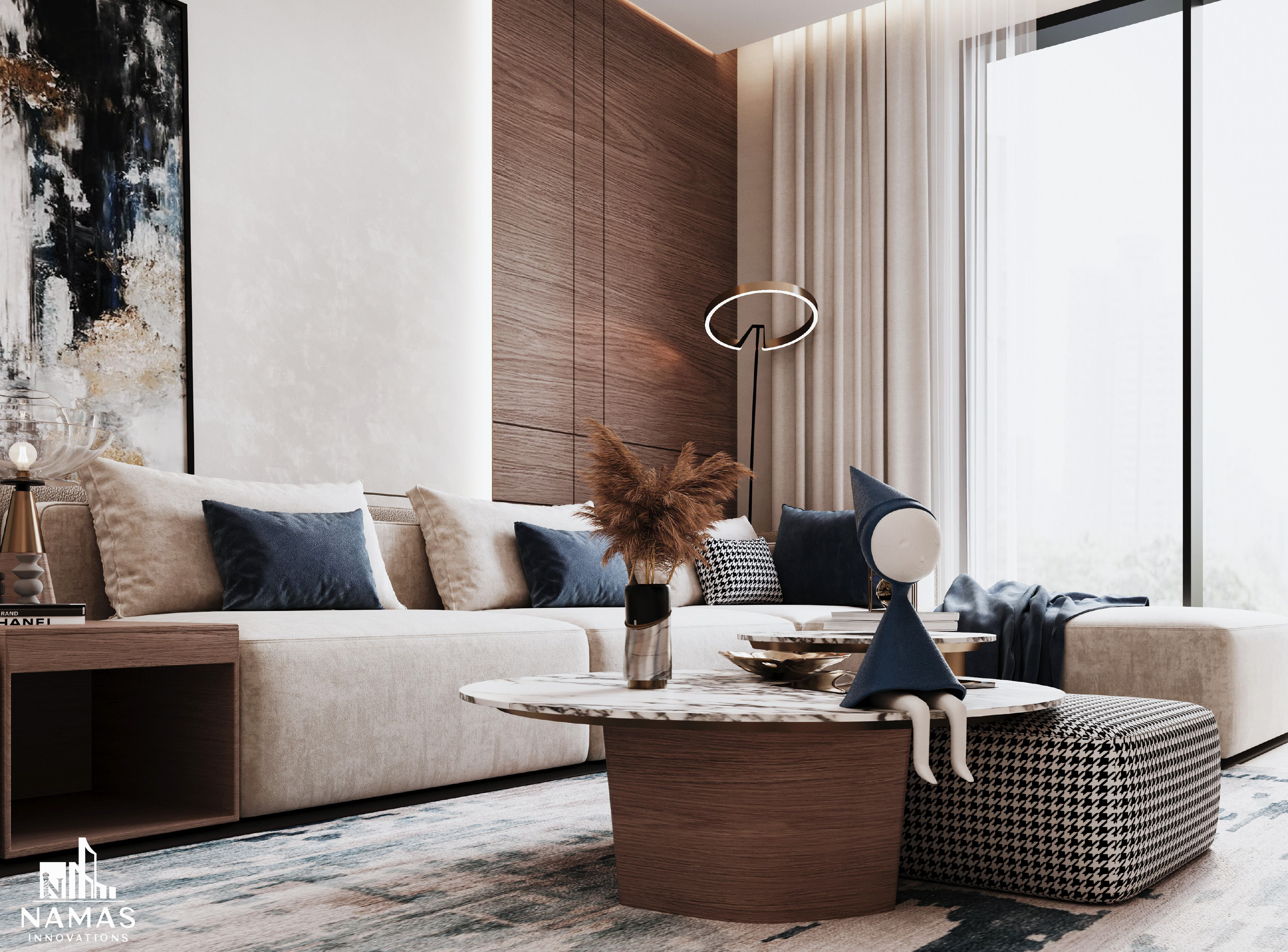 Elegant Modern Living Room（优雅现代客厅）-1