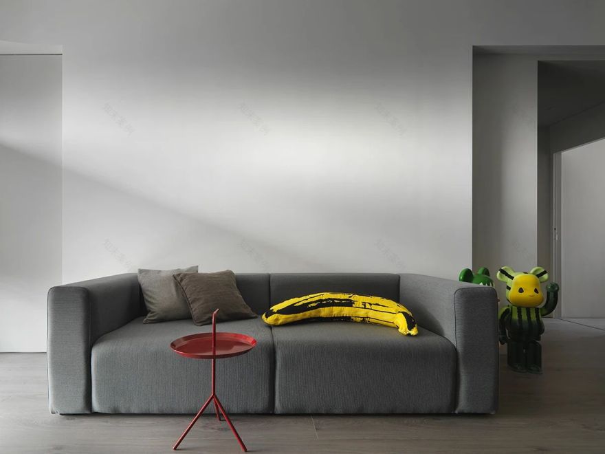 72㎡黑白灰艺术感住宅设计-22