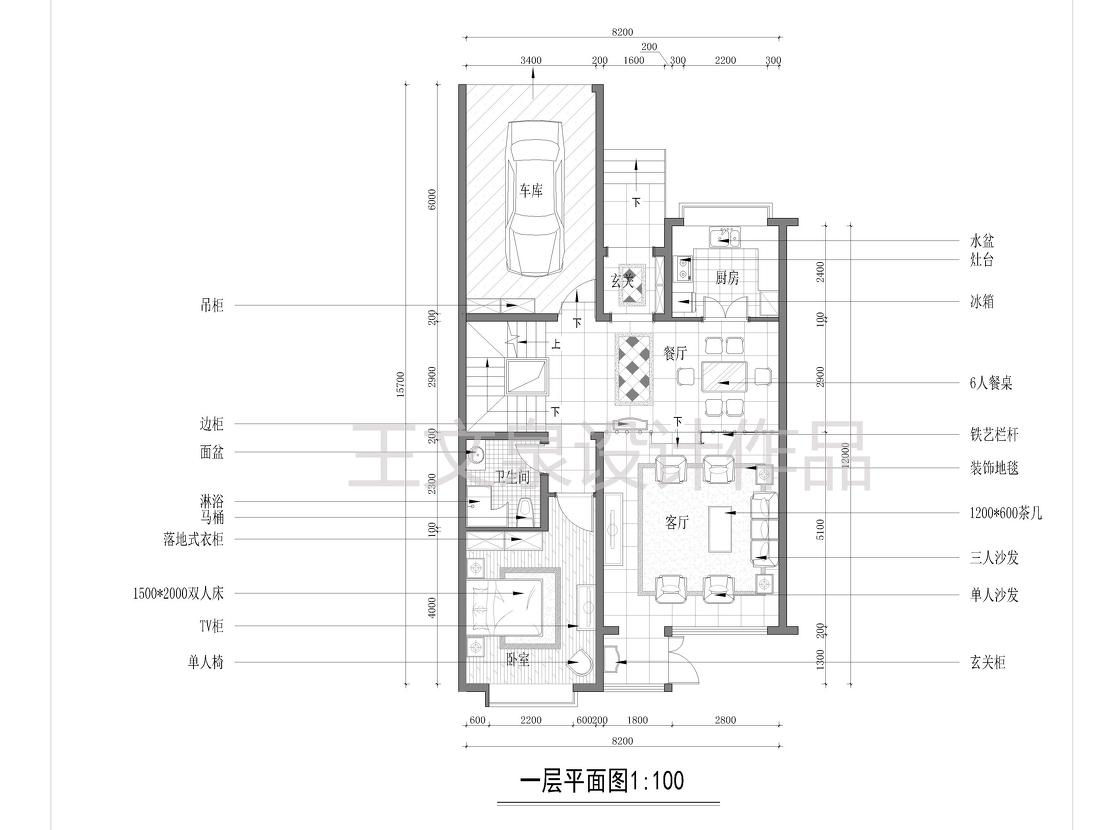 
法式欧式新中式别墅设计作品王文泉59 -7