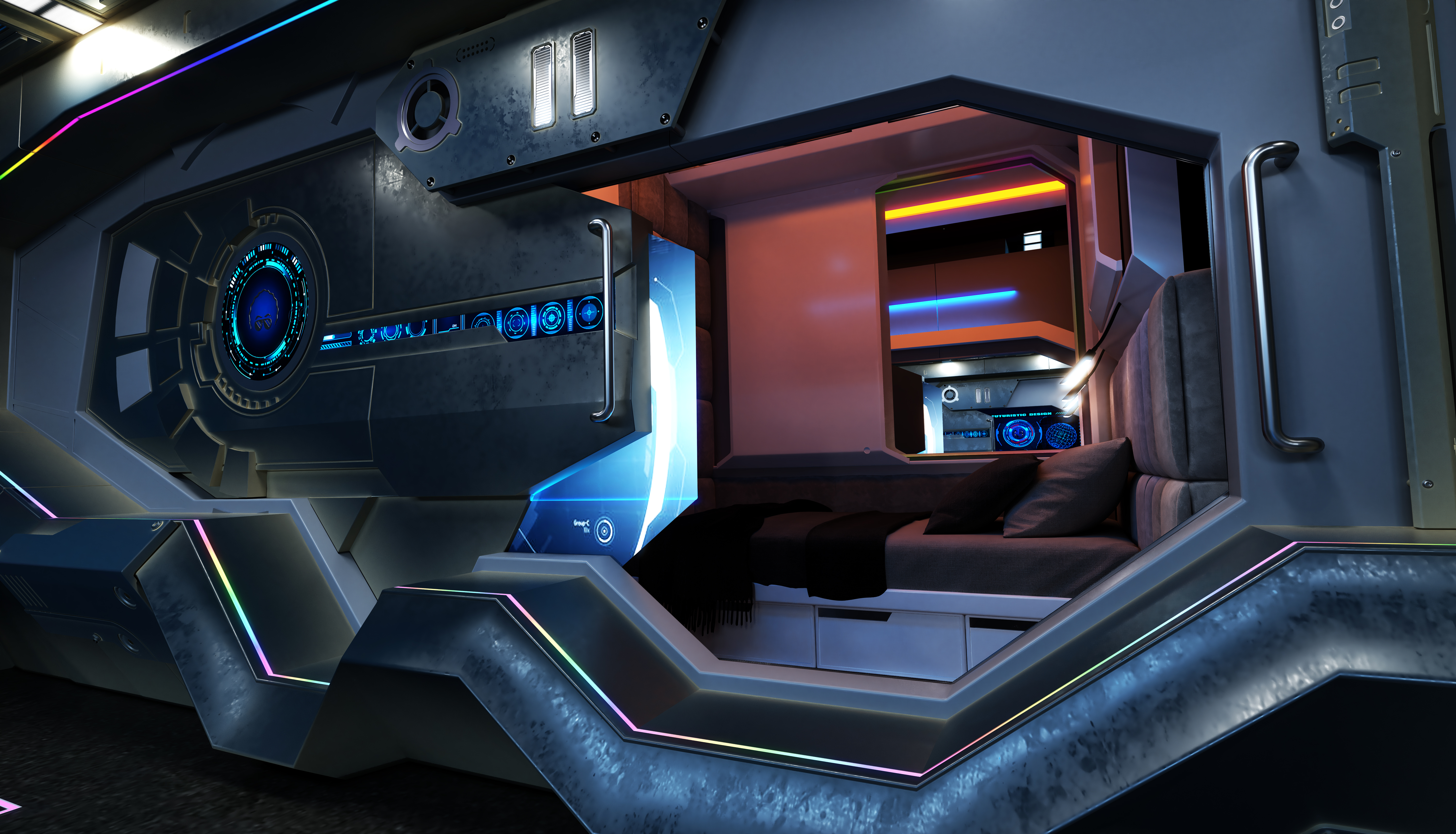 aboflah 太空飞船主题房间设计-9