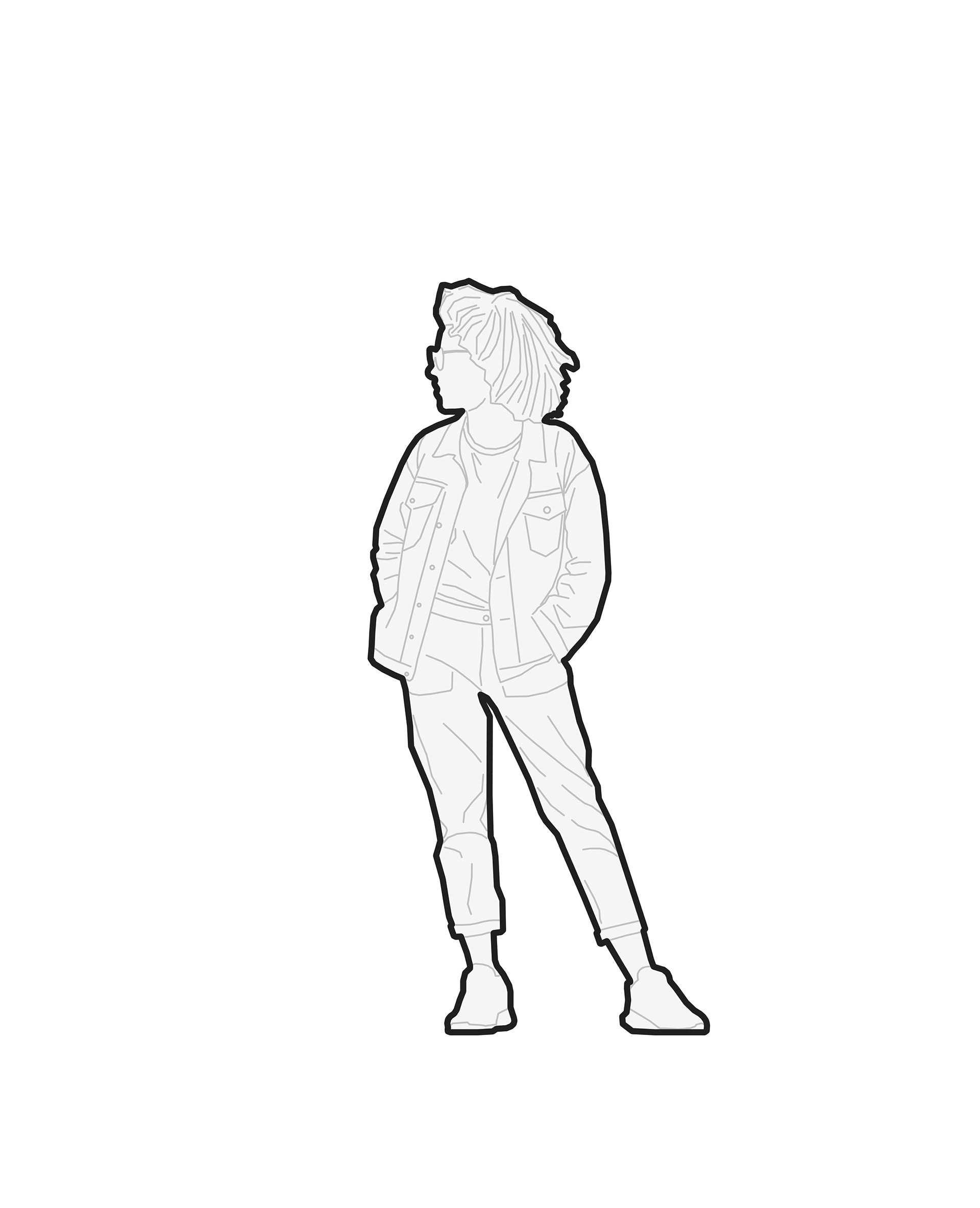 Revit人物轮廓族集-18