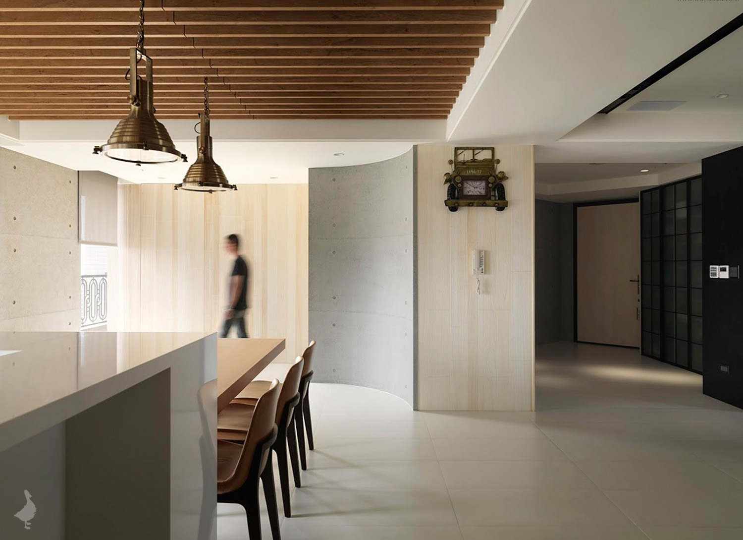 引舵·冠宇瑞空间设计 | 现代轻工业风水泥砖墙艺术涂鸦-7