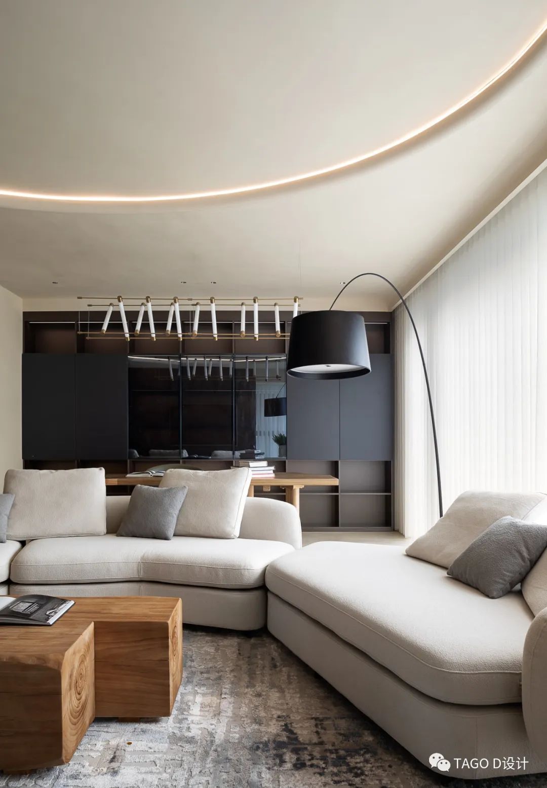 杭州君临天下极简诧寂风格大平层设计丨中国杭州丨浙江天工装饰工程有限公司 TAGO D 设计工作室-26
