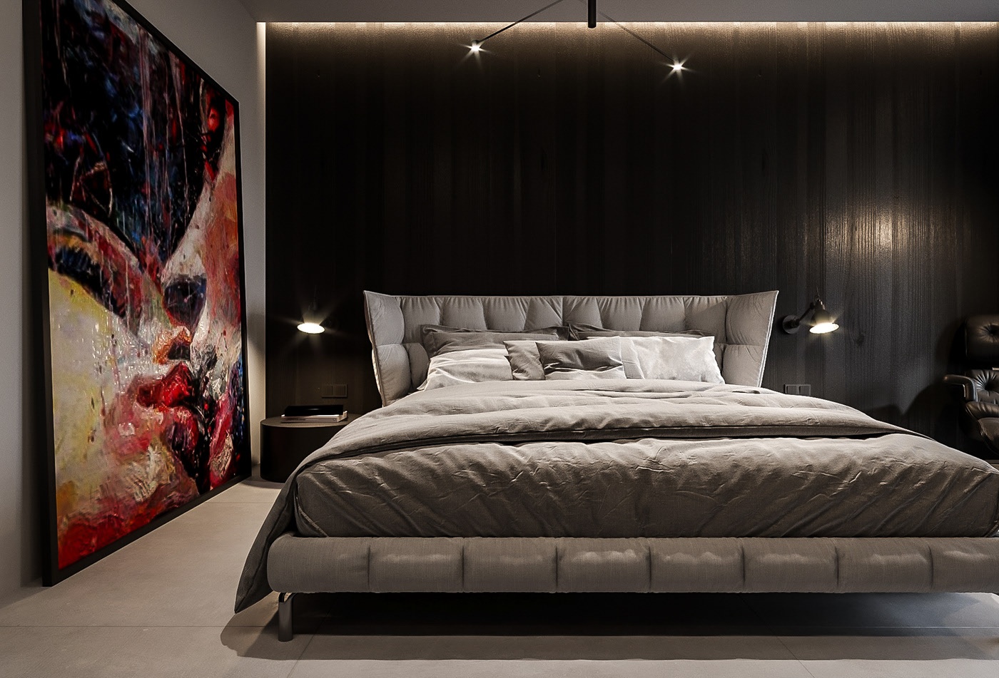 深色系别墅设计-13