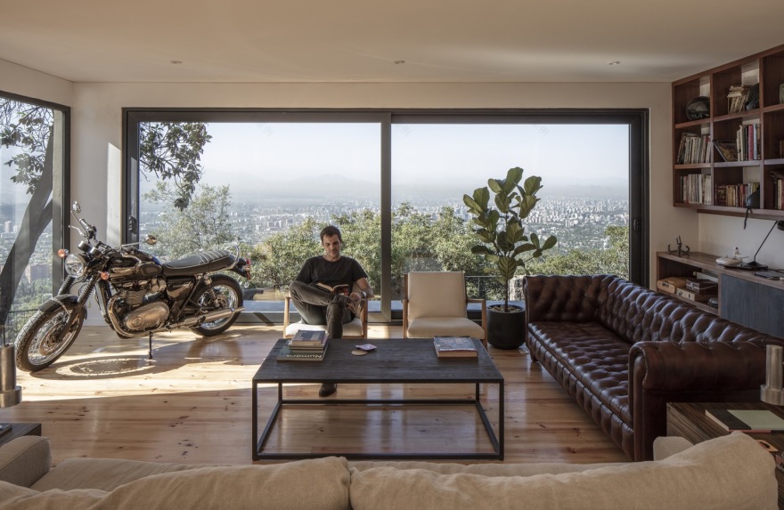 智利山坡上的独立双屋设计-11