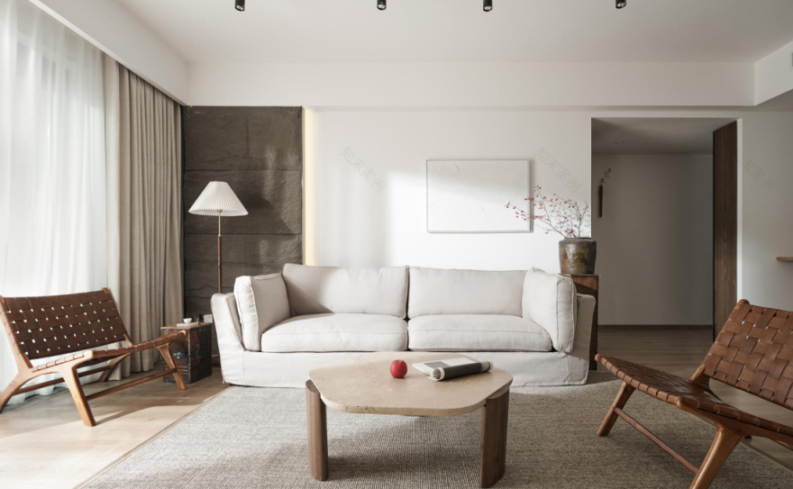 “书”适生活 · 原木与石材的和谐空间-0