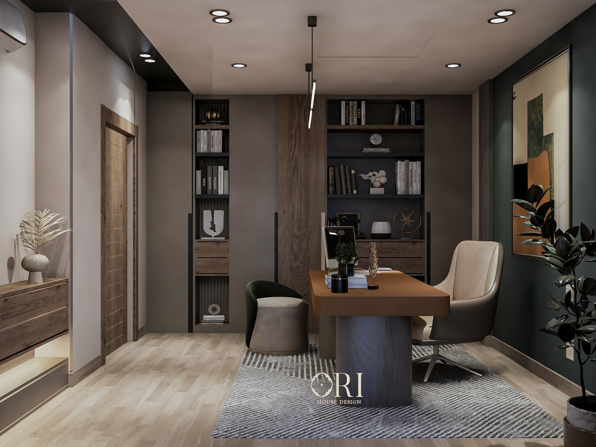 Contemporary office room-6