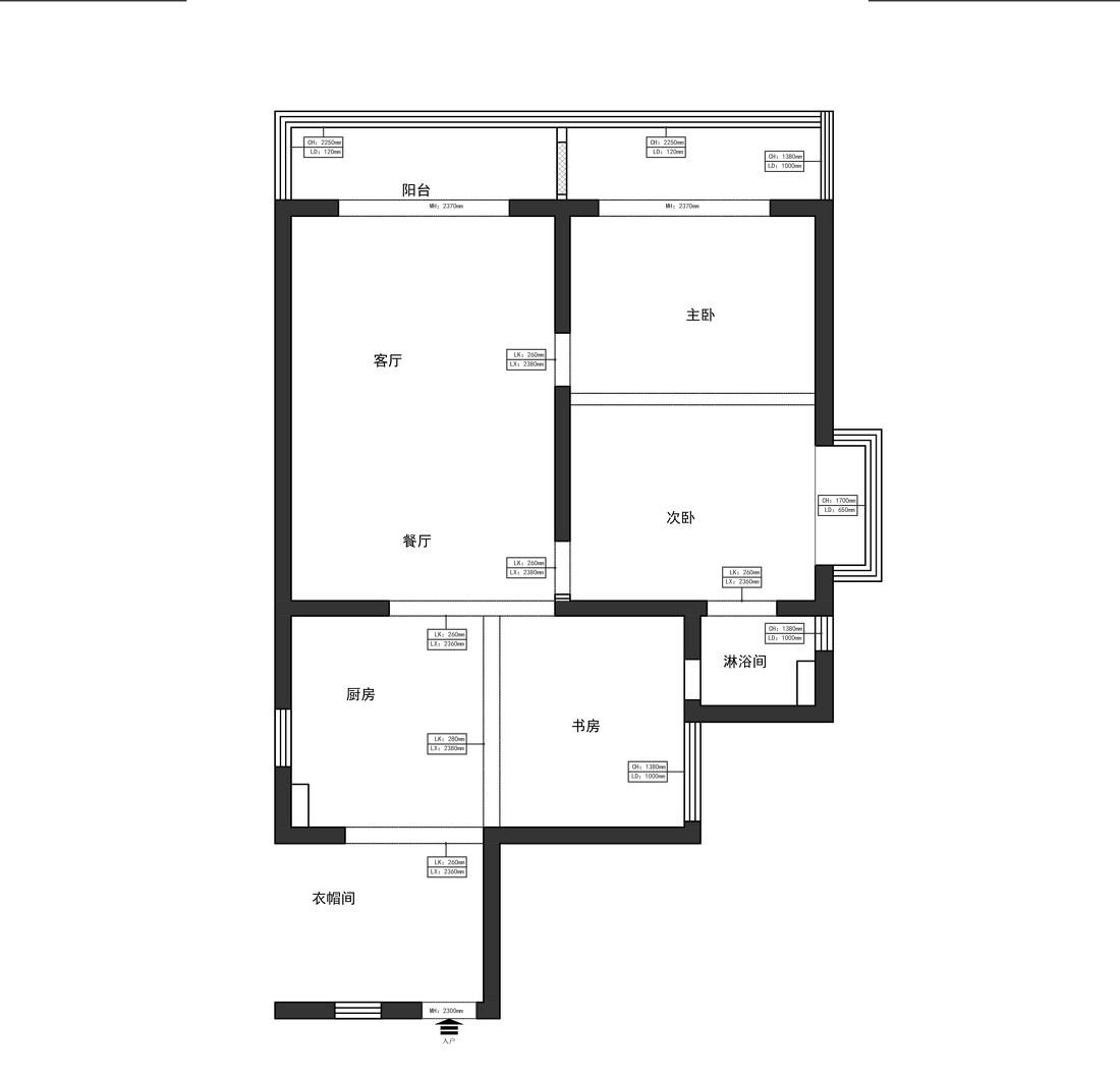 128㎡极简纯白空间设计-0
