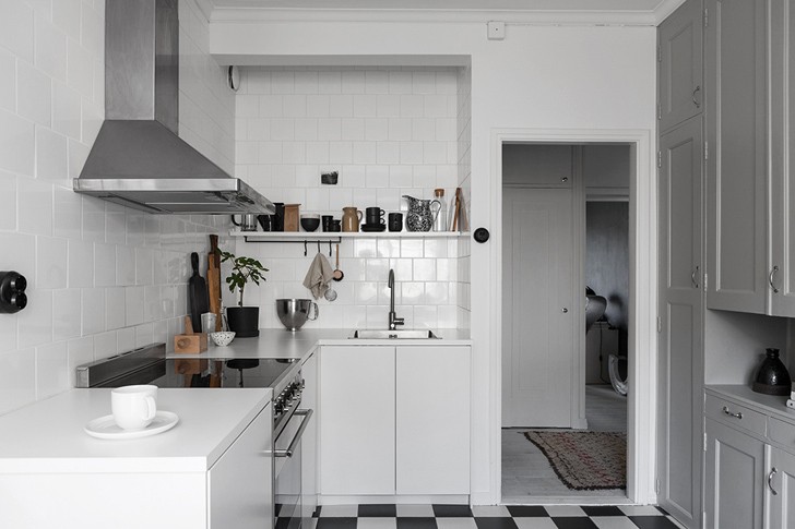 黑白对比打造 49 平米瑞典公寓时尚空间-11