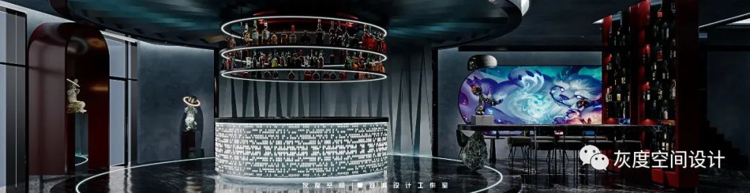 赛博朋克电竞酒店丨灰度空间设计-26