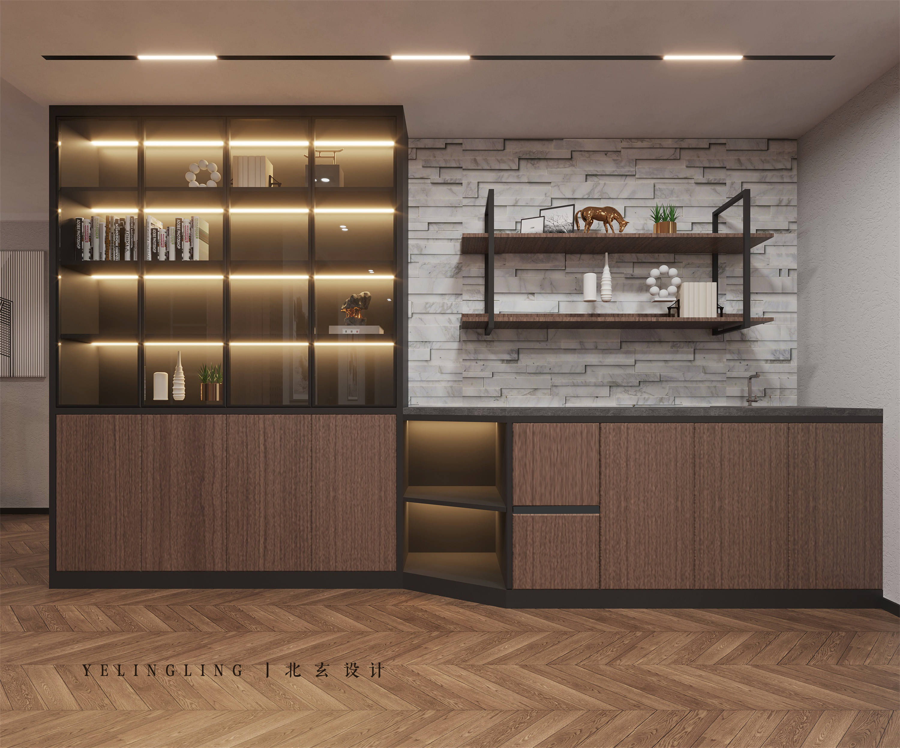 办公室设计案例丨茶室+健身房-3