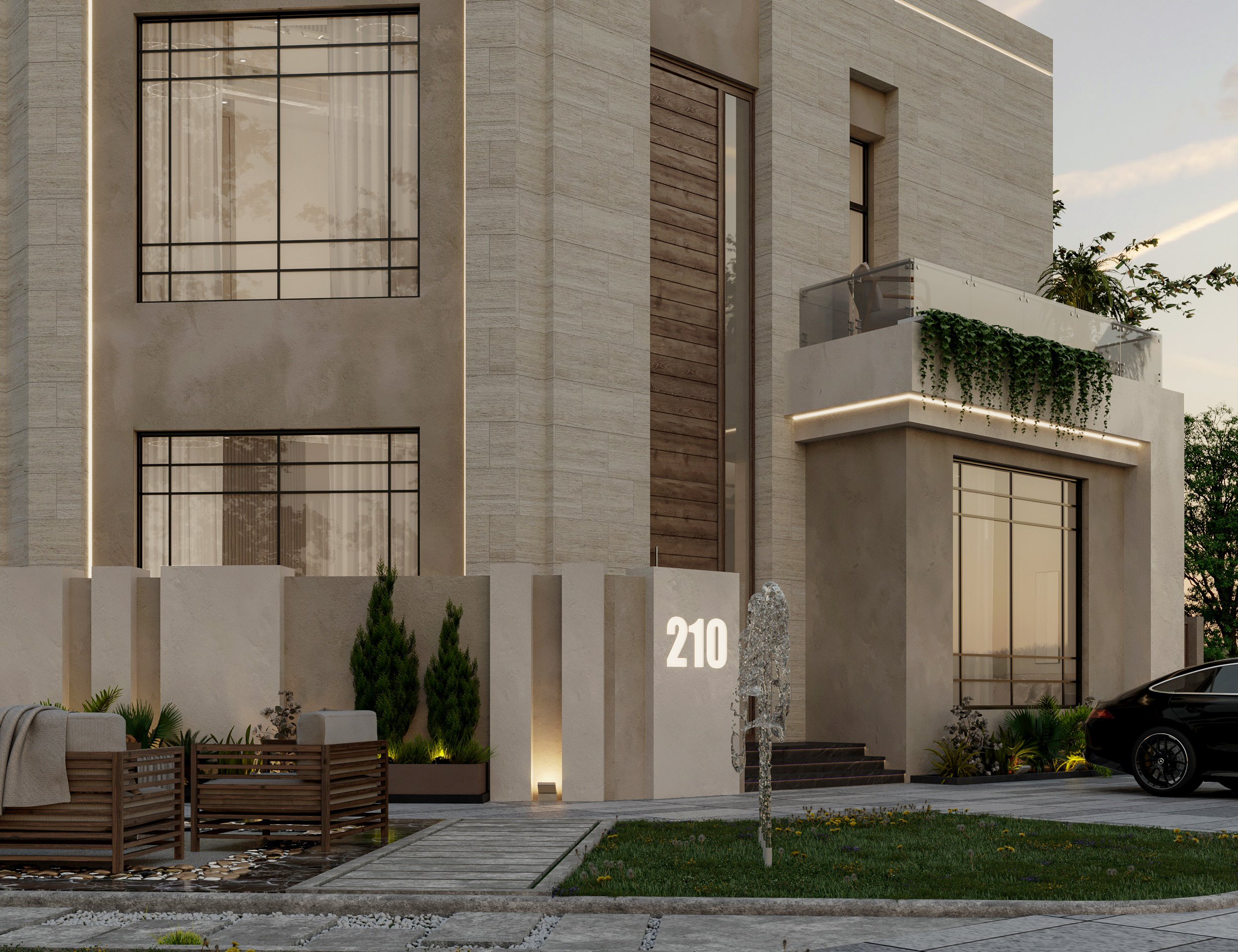 Modern Villa in Kuwait（科威特现代别墅）丨Asmaa Raafat-9