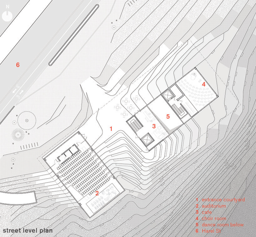 融入山坡地势的音乐学院-10