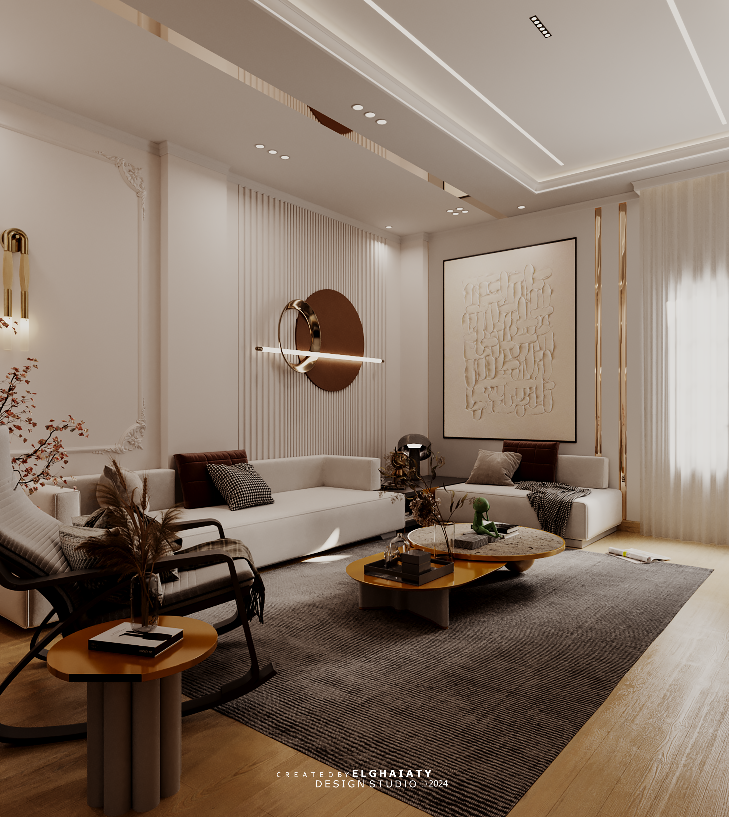 Living Room 3d ma· 可视化设计丨埃及开罗-16