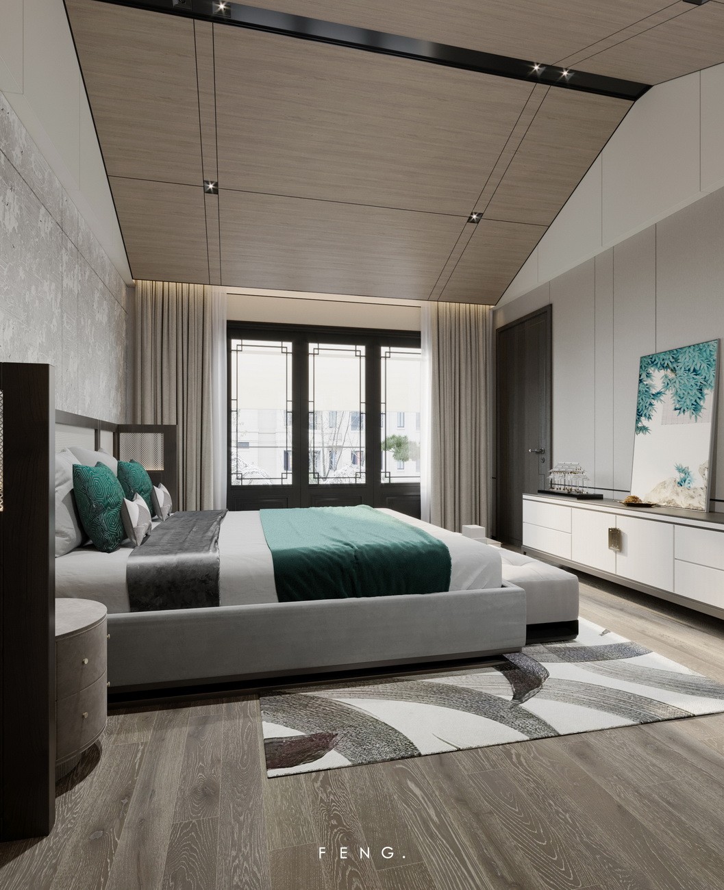 现代中式·总裁府邸 · 卓越海畔山复式样板房丨中国中山丨锋 FENG.-45