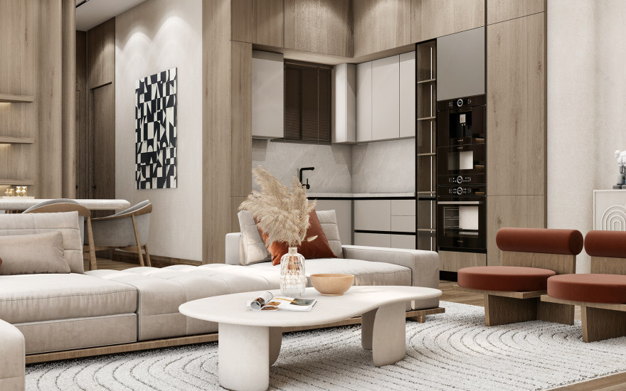 沙特阿拉伯的侘寂风公寓设计丨沙特阿拉伯丨Alaa Arafa-14