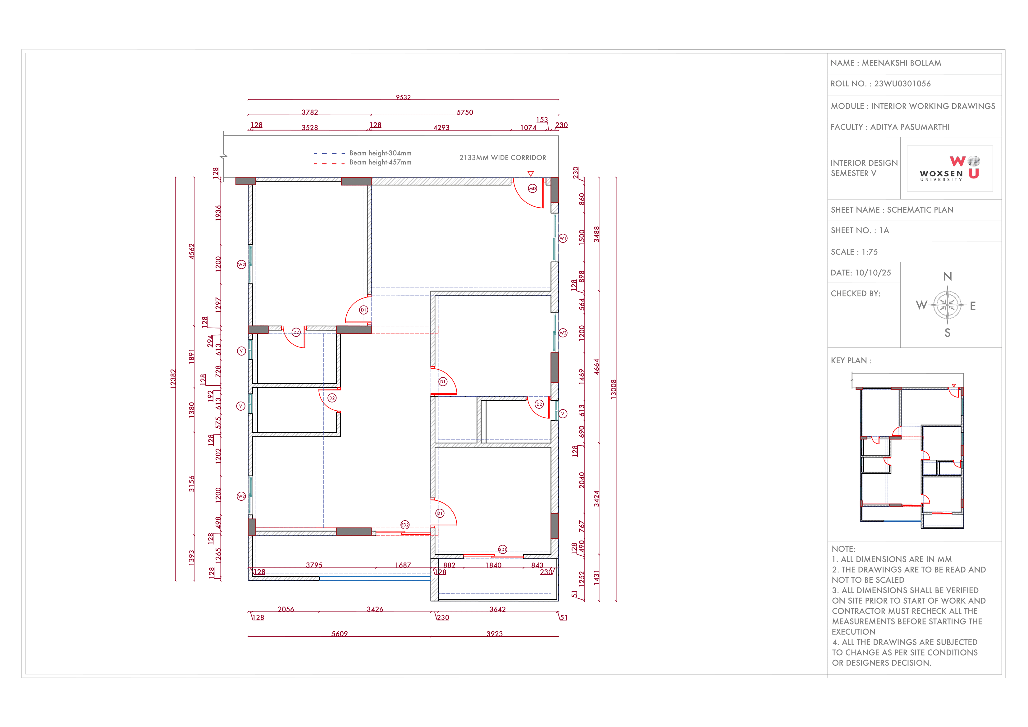 Interior Working Drawings - 2BHK Home-3