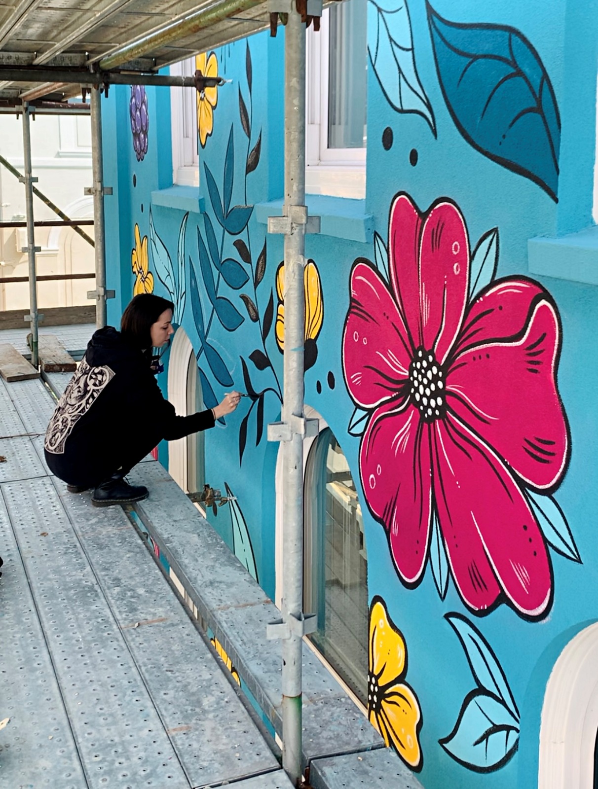 Isle of Man的花卉壁画项目丨Karolina Pawłowska-17