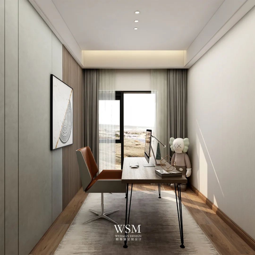 海南海口四口之家，200 平米简约时尚大平层设计-37