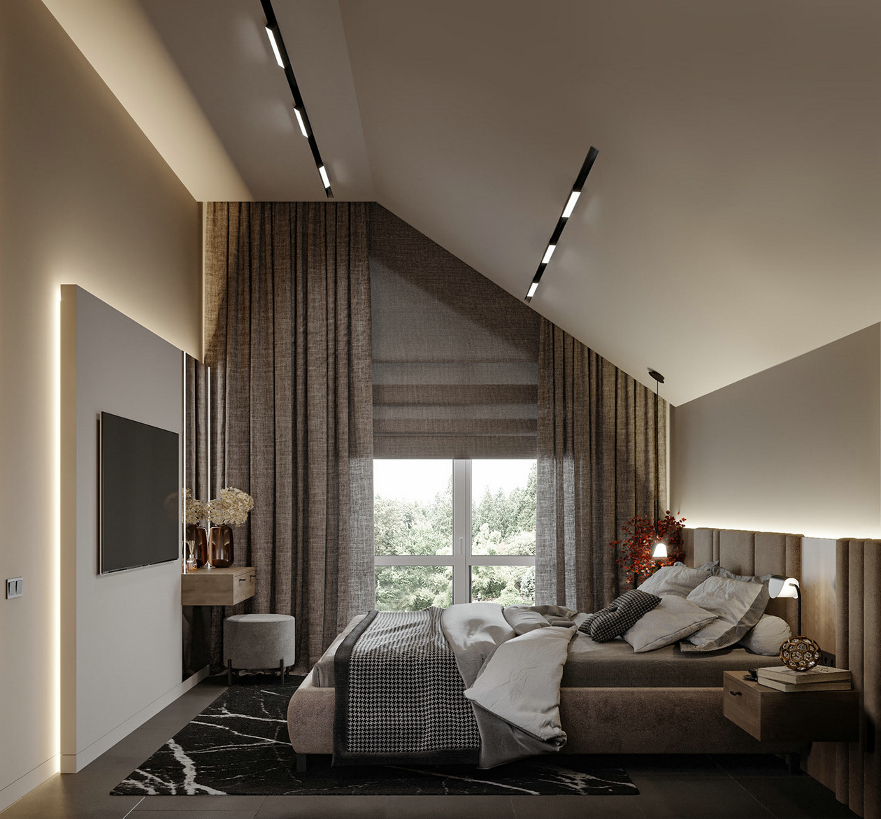 暖棕色系公寓设计-22