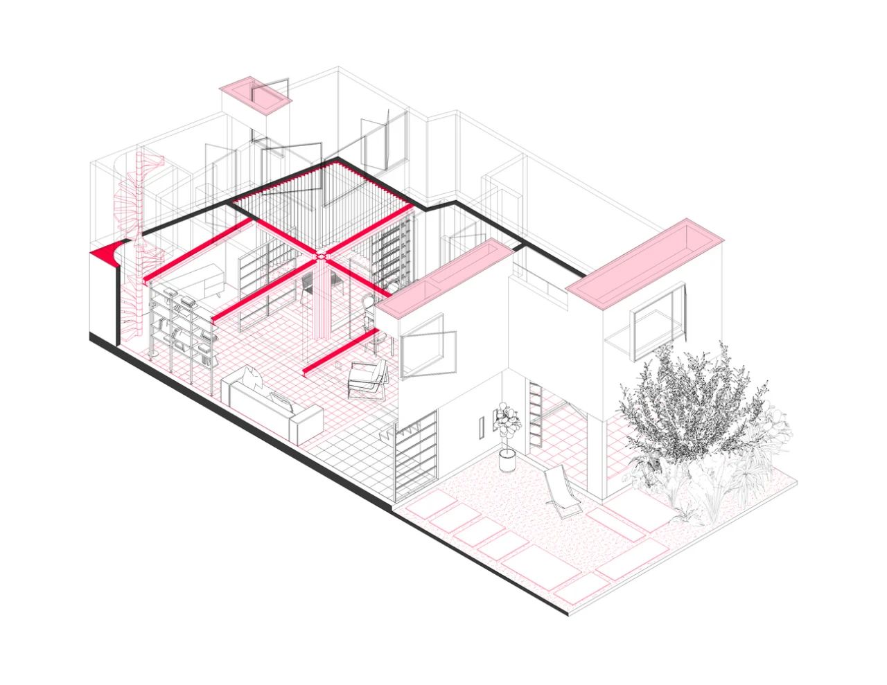 1960 年建筑风格住宅改造丨墨西哥墨西哥城丨Vrtical-23