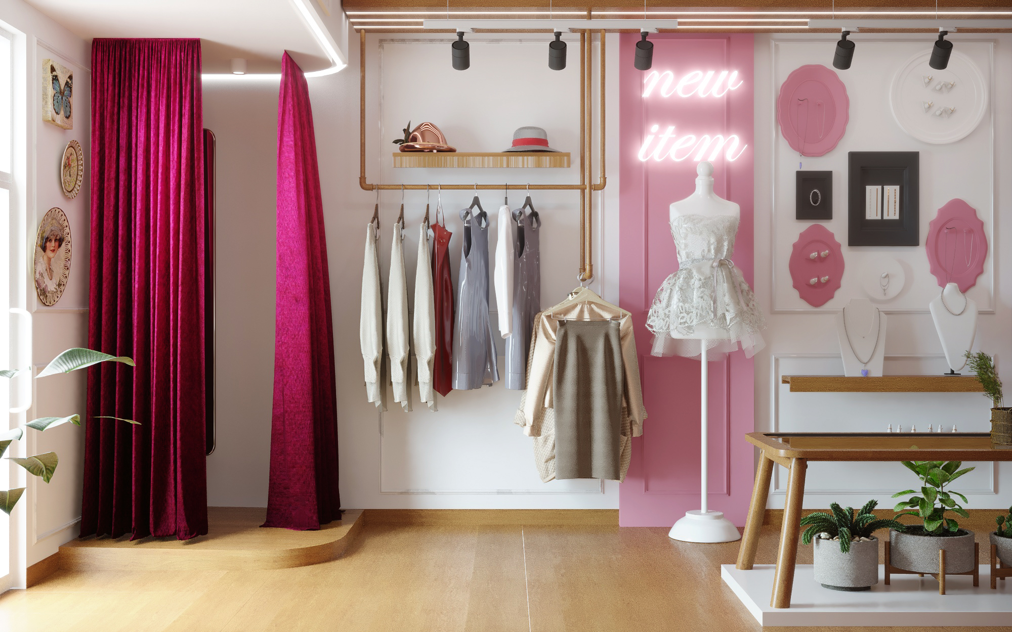 小型复古风格精品店设计-4