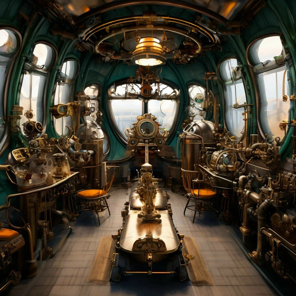 Дизайн квеста в стиле стимпанк. Батискаф. 4-0