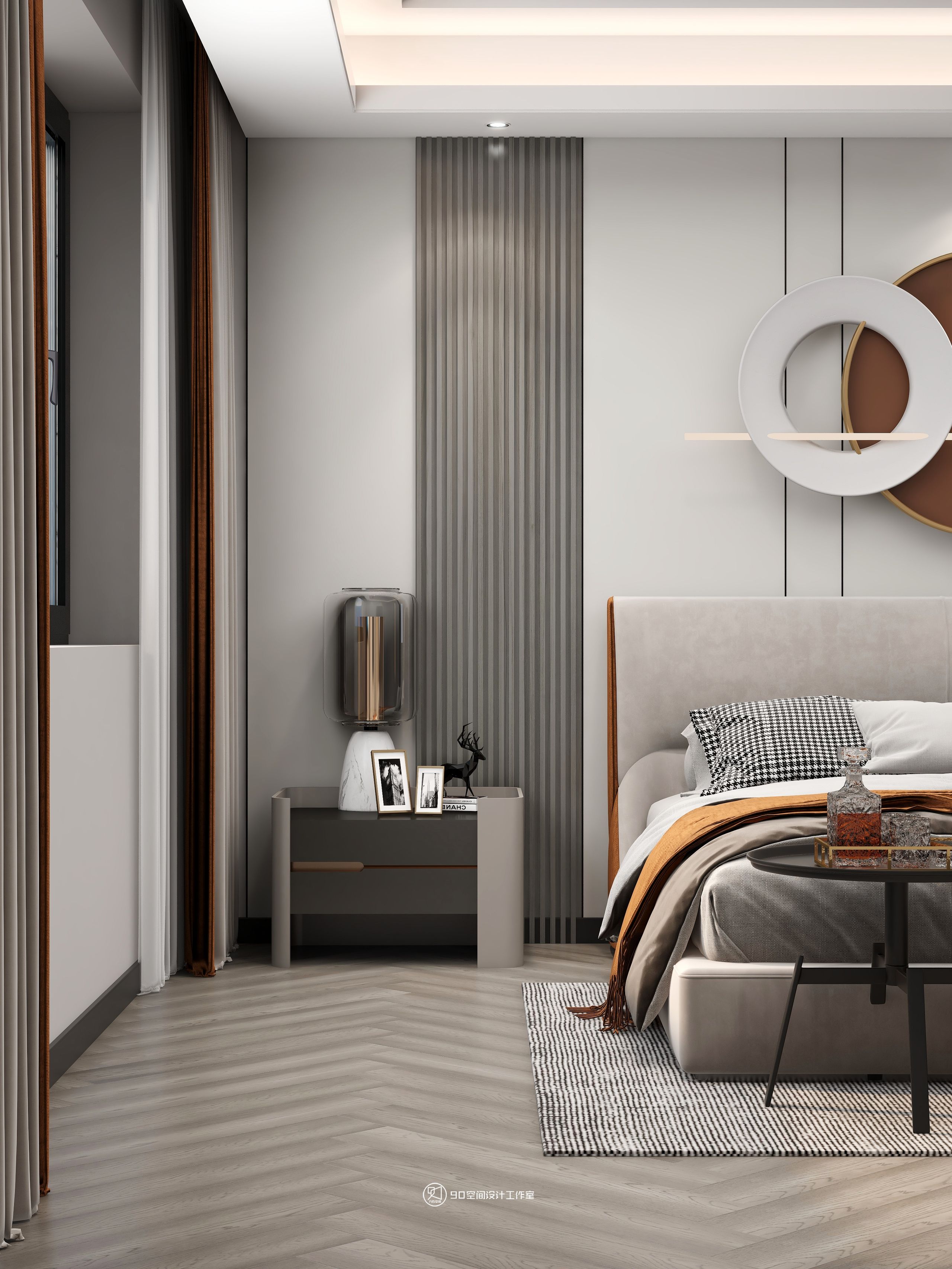 189㎡轻奢复式住宅设计丨90 空间设计-36