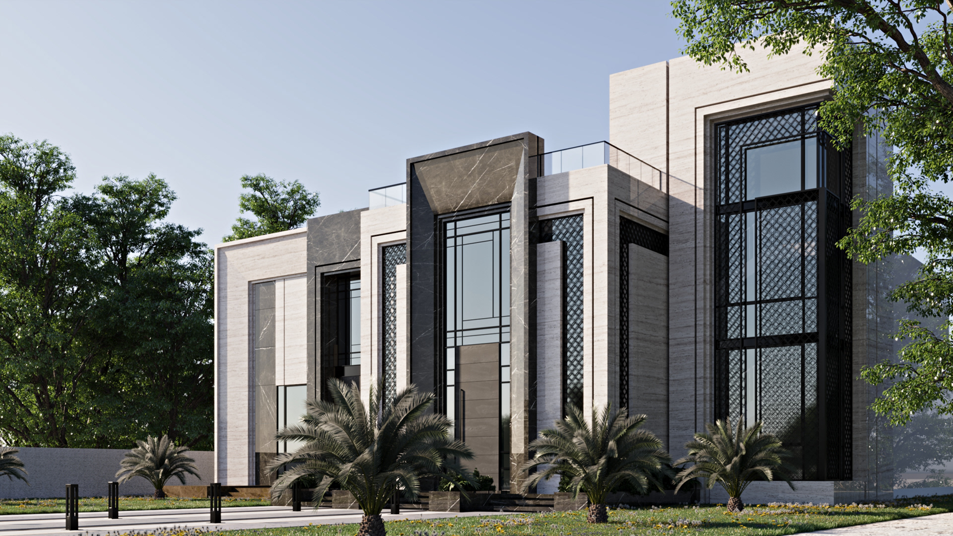 Villa Front Elevation 设计丨阿联酋丨Inverse Co.-8