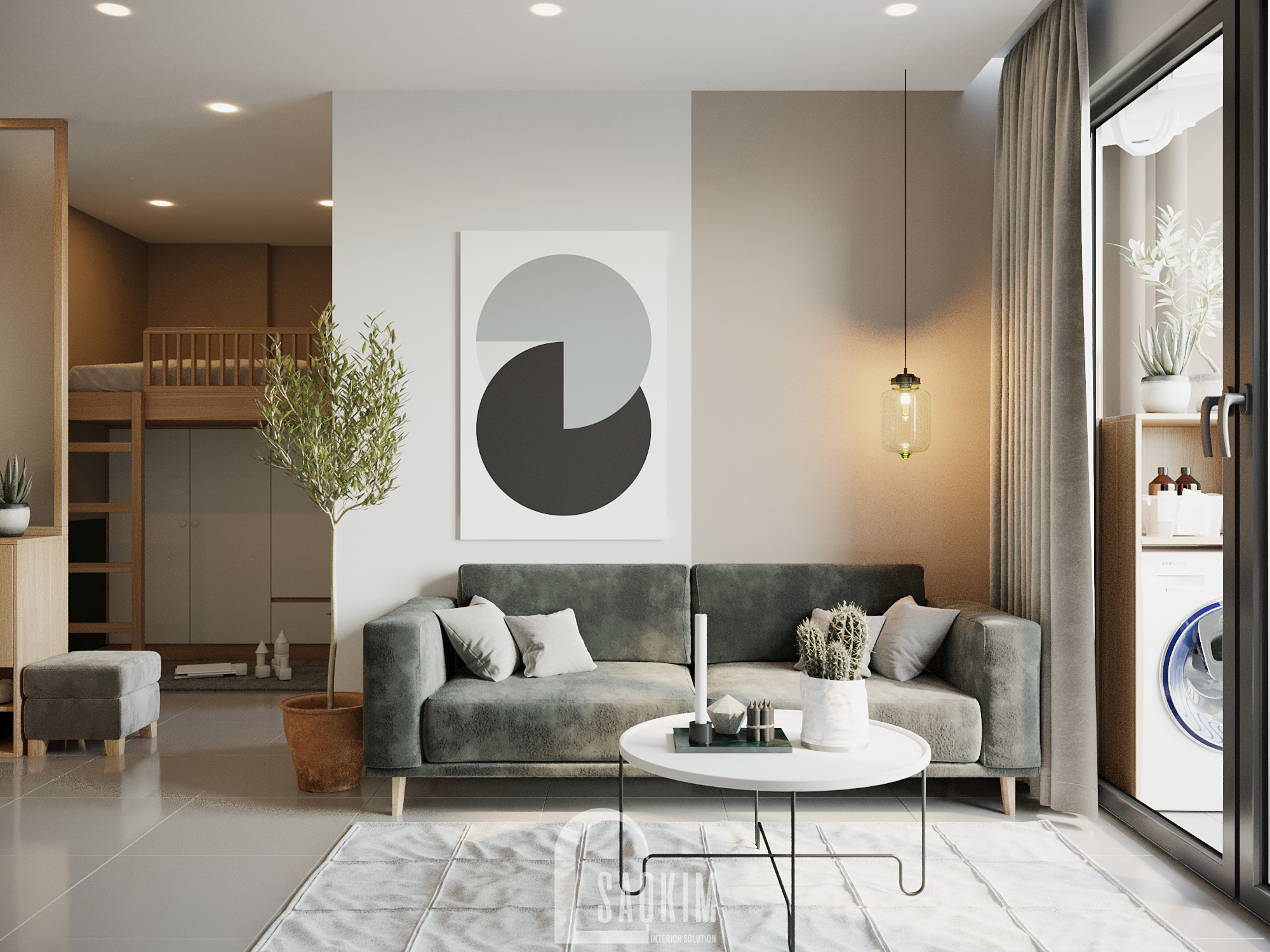 Vinhomes Ocean Park 公寓设计丨越南河内丨Sao Kim 室内设计公司-7