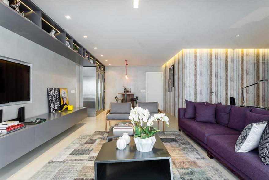 巴西 Apartamento GO · 现代简约风格的多功能公寓设计-1