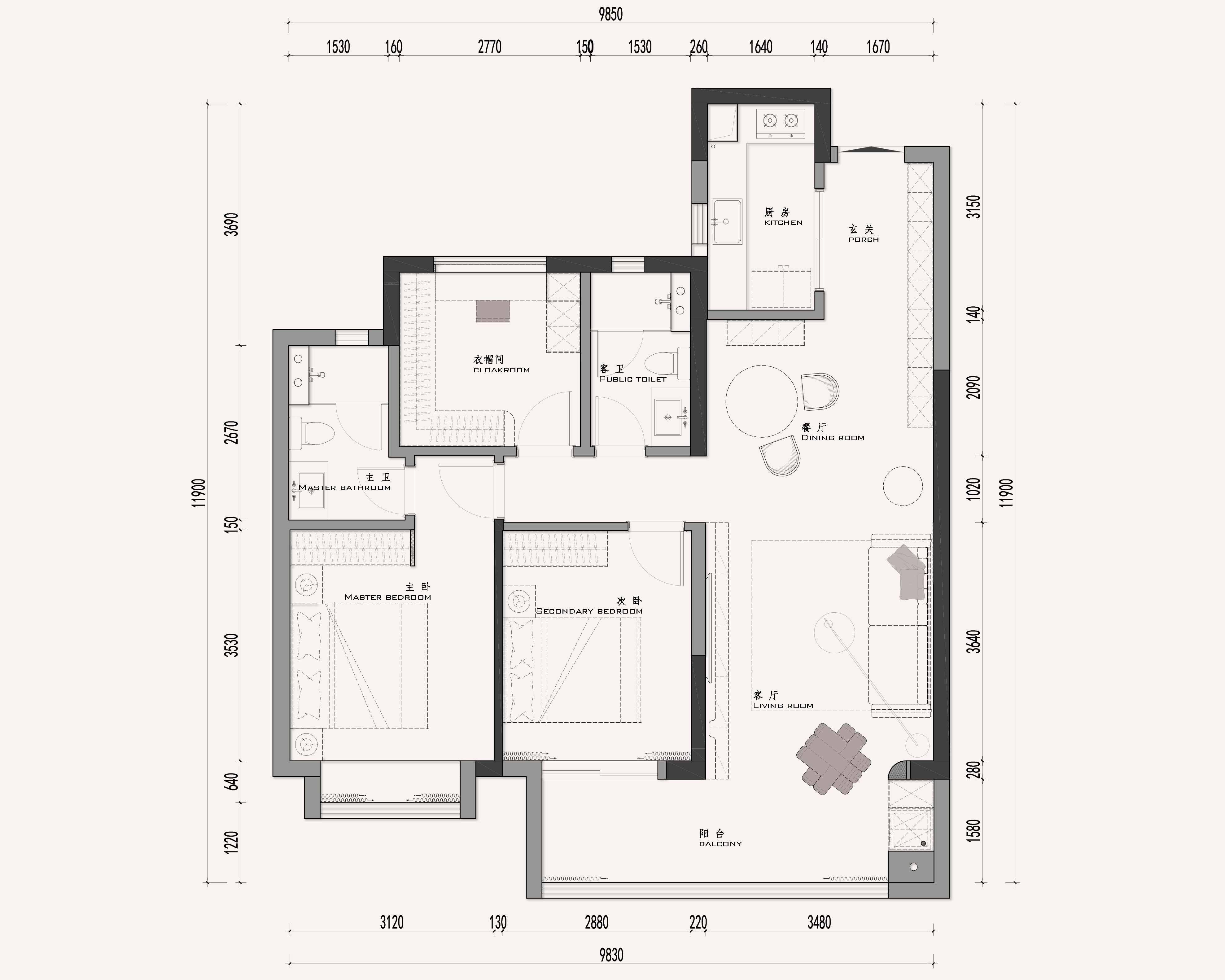 113㎡简约混搭风,一朵正在盛开的奶油玫瑰花丨中国长沙丨黄媛-54