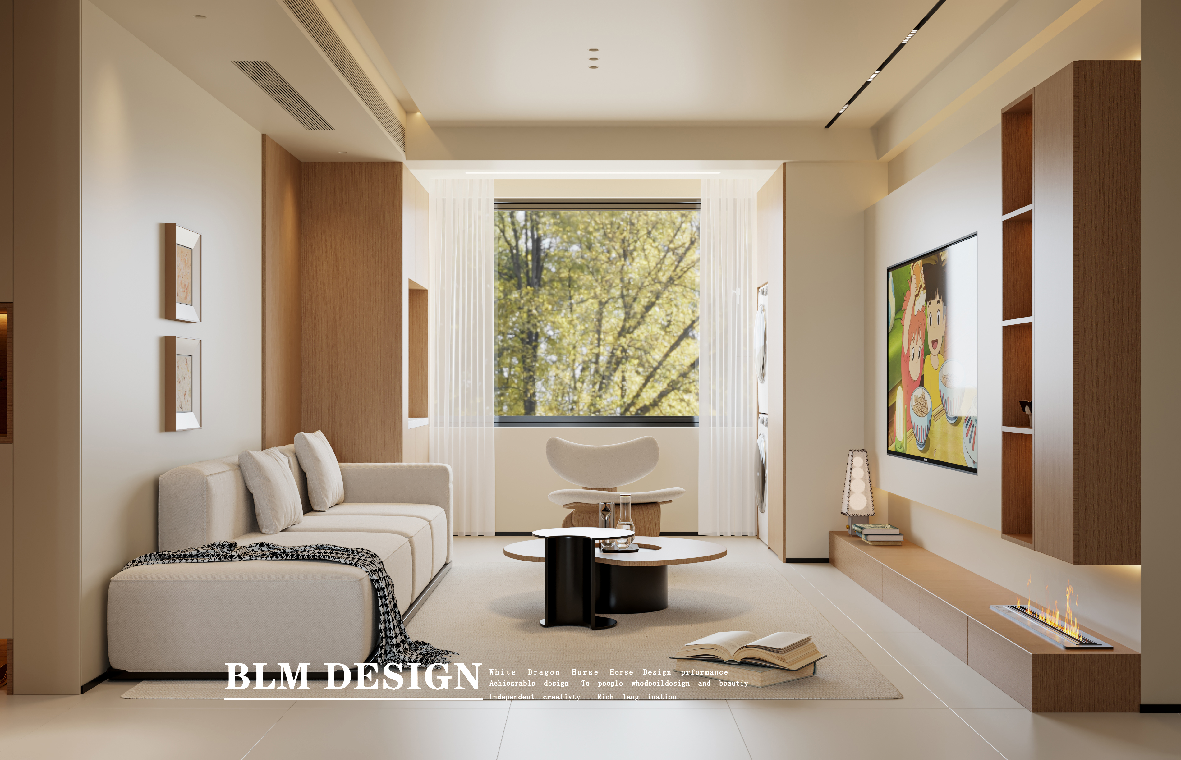 奶油原木风-白龙马效果图-1