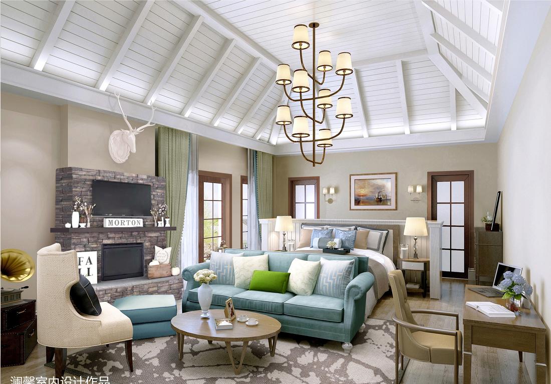莫干山度假酒店现代美式风格设计-2