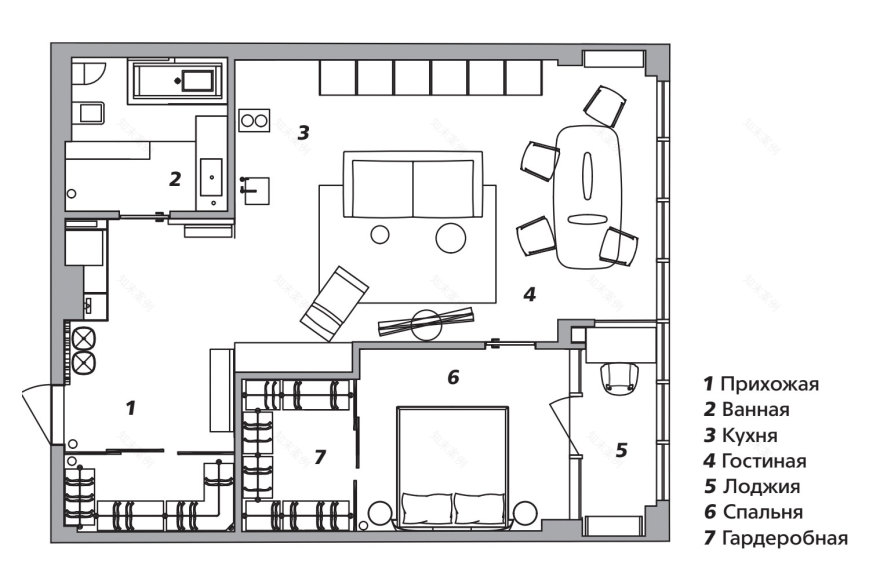 莫斯科 73㎡现代简约公寓 | 暗色调与灰泥的完美融合-12