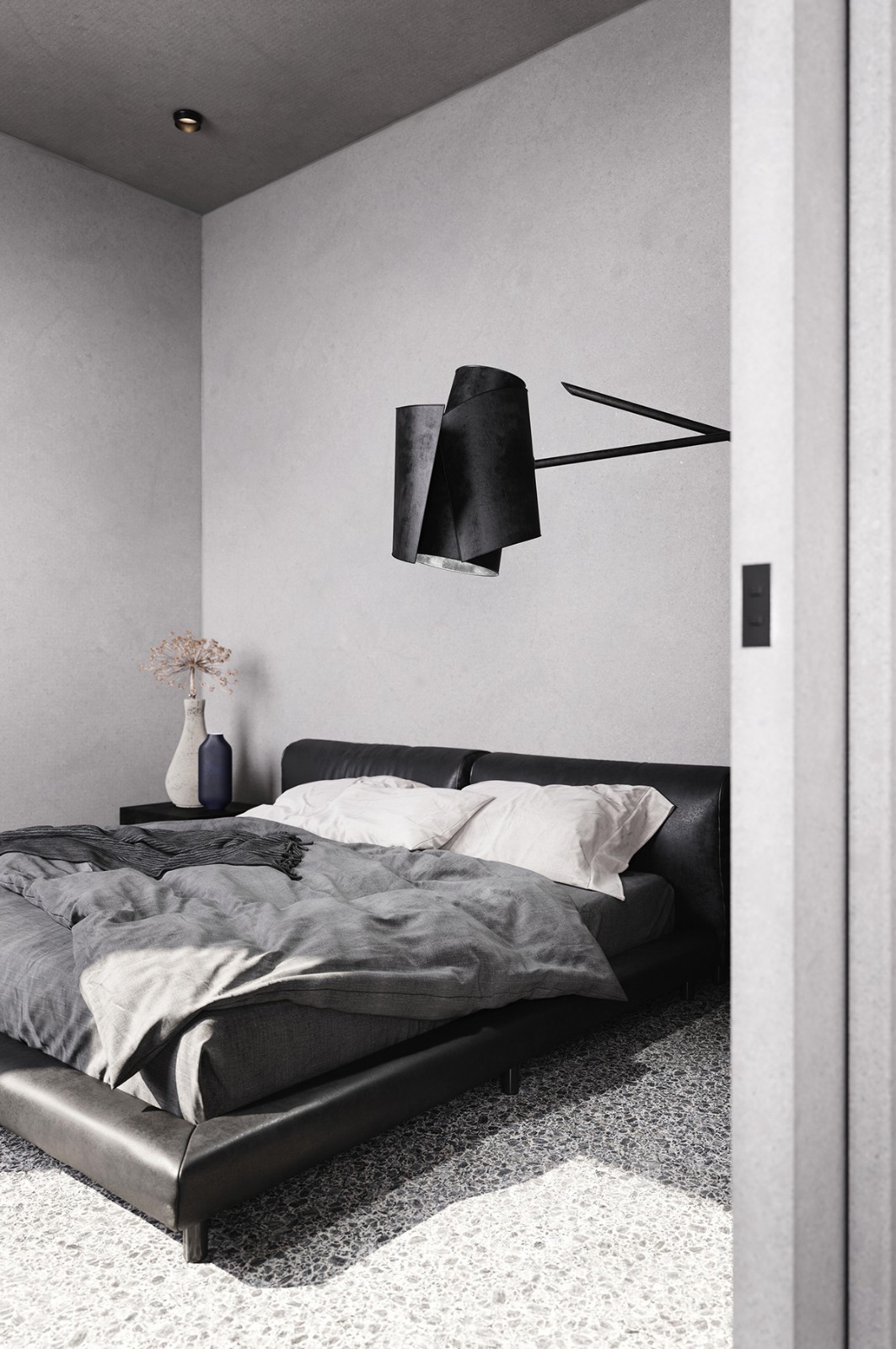 澳大利亚塔斯曼尼亚州现代简约灰黑调住宅-5