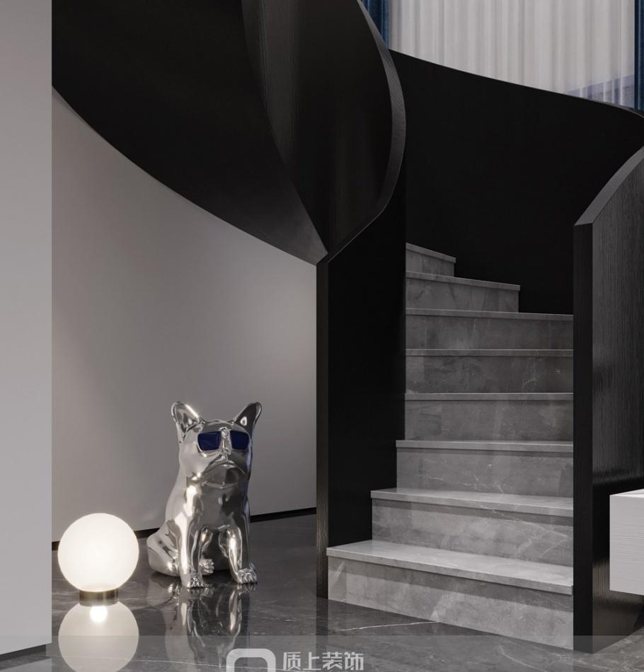 佛山 200㎡复式时光 | 湛蓝托红,实用轻奢-38