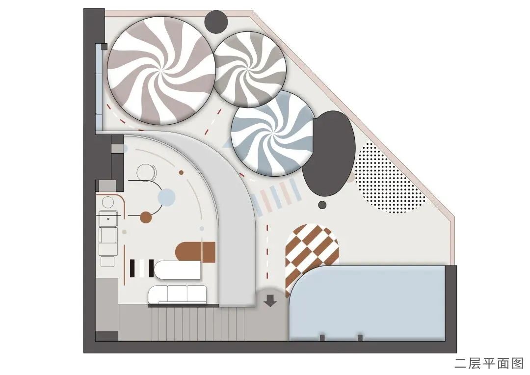 糖果缤纷的儿童理发店丨二间半设计事务所-38