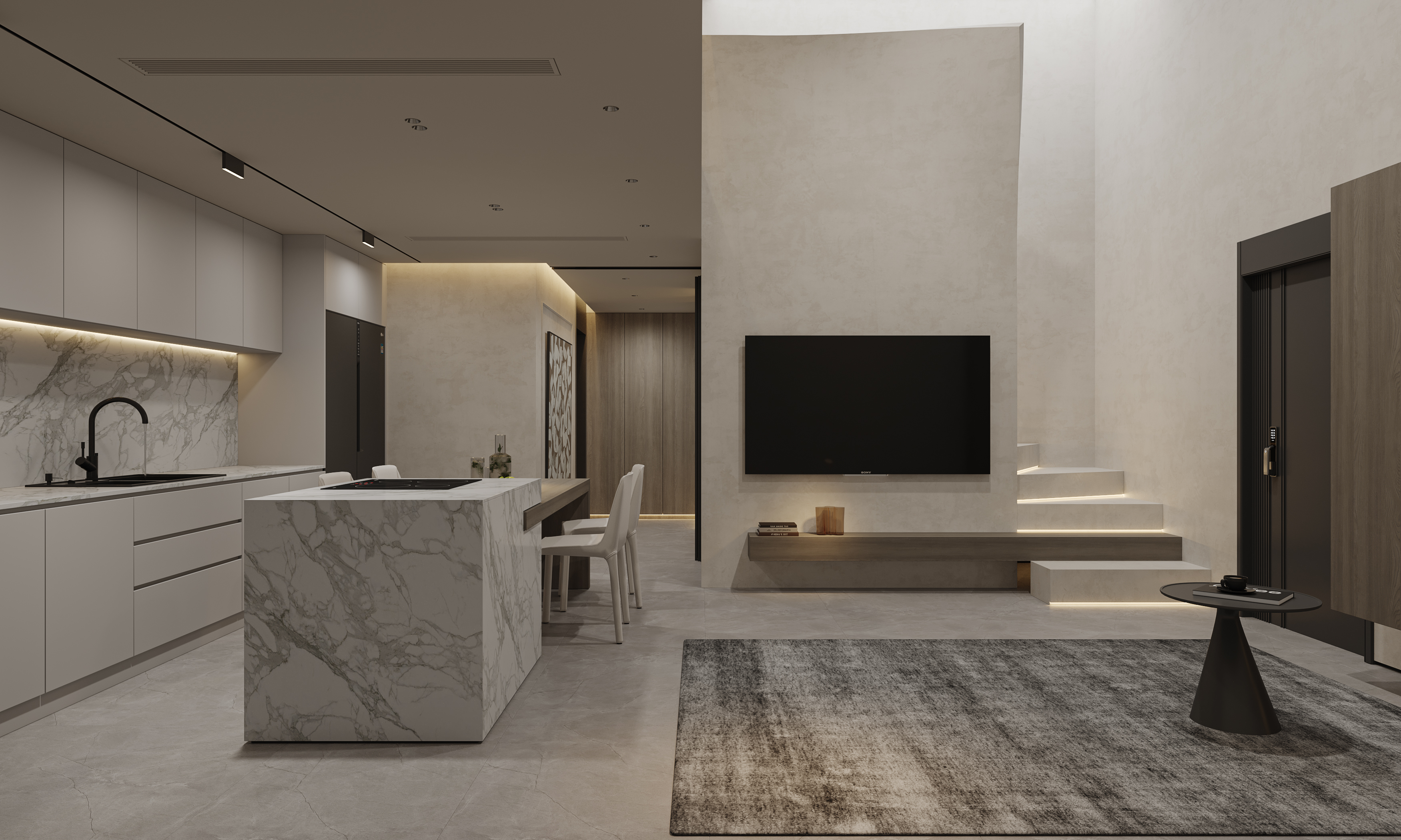 绘感视觉设计——现代地下室设计案例-1